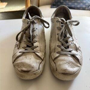 Golden Goose Off-White Leather Sneakers